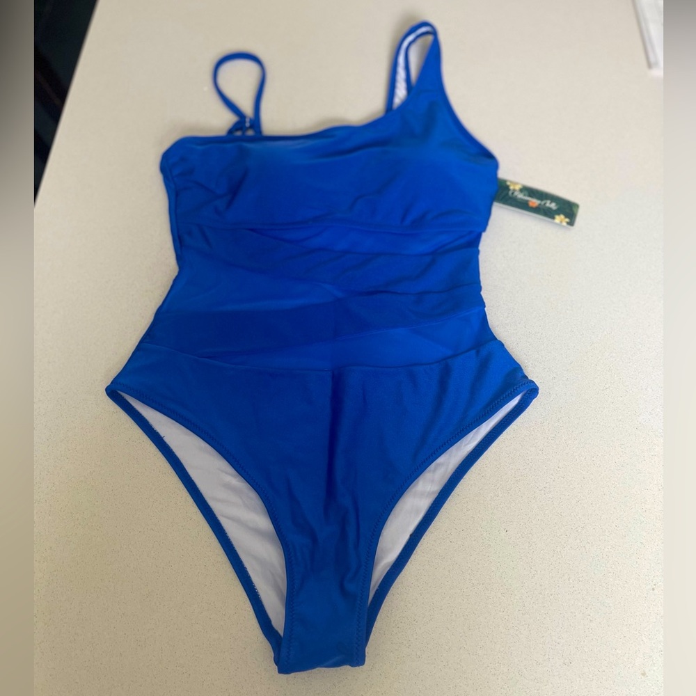Blooming Jelly NWT Tempt Me Woman’s Blue Indigo One Piece Swimsuit Size: Medium